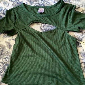 Emerald crop top NEW WITH TAGS!